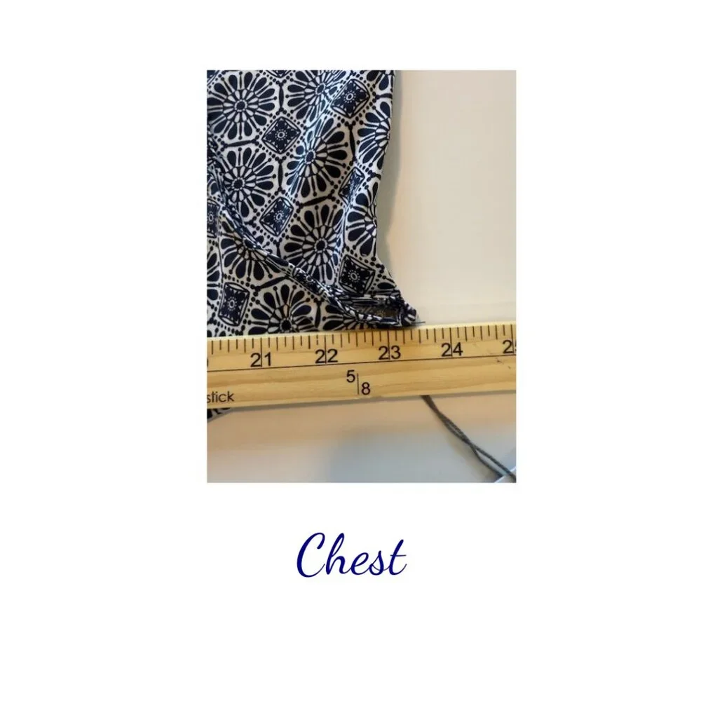 Liz Claiborne Tank Women's Navy and White Size XL Chic and Summer Ready NWT - Picture 5 of 6